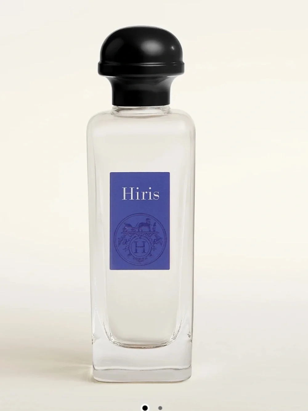 Hermes Clear Glass Fragrance Bottle with Black Cap
